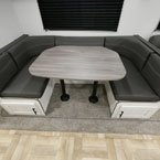 U-Shaped Dinette with Two Cabinet Doors.
